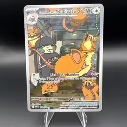 Team Rockets Raticate 202/182 Destined Rivals Illustration Rare Pokemon NM - Image 1