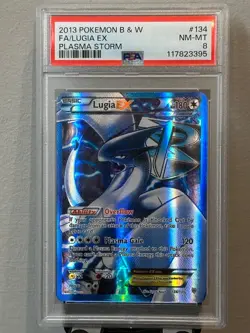PSA 8 FULL ART HOLOGRAPHIC LUGIA-EX #134 PLASMA STORM POKEMON MINT CONDITION! - Image 1