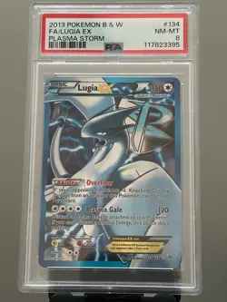 PSA 8 FULL ART HOLOGRAPHIC LUGIA-EX #134 PLASMA STORM POKEMON MINT CONDITION! - Image 3