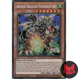 Yugioh Armed Dragon Thunder LV7 MP22-EN002 Secret Rare 1st Edition NM - Image 1