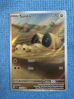 Pokemon TCG Sandile Illustration Rare Card 216/198 Scarlet & Violet Base Set NM - Image 2