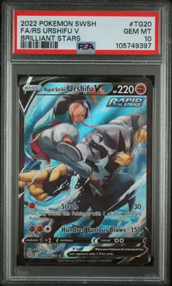 PSA 10 Rapid Strike Urshifu V TG20/TG30 Brilliant Stars Pokemon Card GEM MINT - Image 1