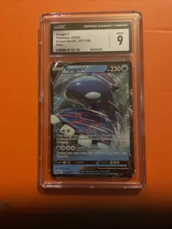 Pokemon TCG Crown Zenith Kyogre v Ultra Rare Holo Card 037/159 CGC 9 - Image 1