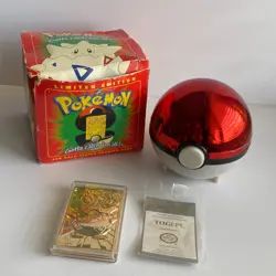 Pokemon 23k Gold Plated Trading Card 1999 Burger King Togepi Poliwhirl Jigglypuf - Image 2