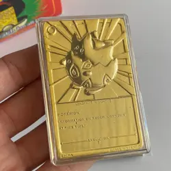 Pokemon 23k Gold Plated Trading Card 1999 Burger King Togepi Poliwhirl Jigglypuf - Image 3