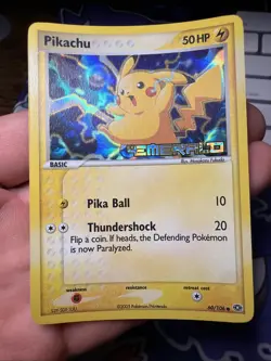 Pokemon Pikachu TCG Reverse Holo Stamped EX Emerald Card 60/106 - LP/NM - Image 2