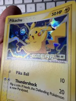Pokemon Pikachu TCG Reverse Holo Stamped EX Emerald Card 60/106 - LP/NM - Image 5