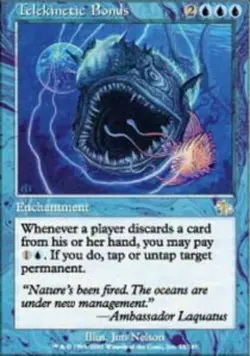 MTG: Telekinetic Bonds - Blue Rare - Judgment - JUD - Magic Card - Image 1