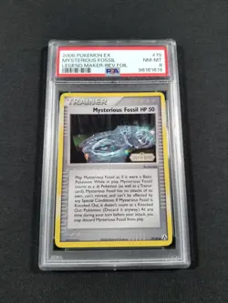 Pokemon Card Reverse Holo Mysterious Fossil 79/92 PSA 8 NM-MT ex Legend Maker - Image 1