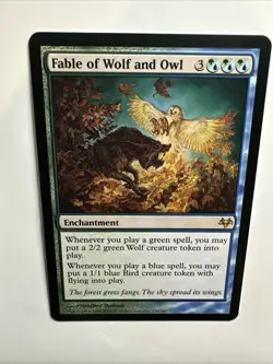 Fable of Wolf and Owl Eventide Regular 2008 Magic: The Gathering Card NM - Image 3