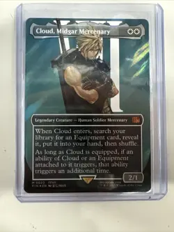 Cloud, Midgar Mercenary (Borderless) (Surge Foil) Final Fantasy Foil - Image 1