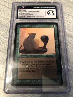 CGC 9.5 (Mint+) Naf's Asp Light MTG Arabian Nights Magic FREE SHIPPING - Image 1