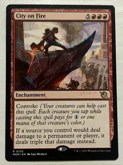 City on Fire (R) MTG March Of The Machine MOM - Image 1