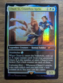 MTG Chun-Li, Countless Kicks Foil from Secret Lair Drop NM - Image 1