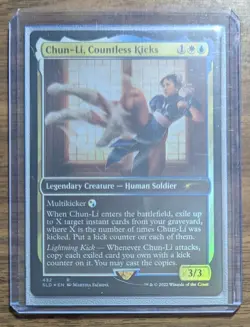 MTG Chun-Li, Countless Kicks Foil from Secret Lair Drop NM - Image 2