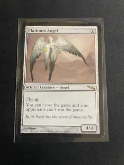 MtG x1 Platinum Angel Mirrodin Magic The Gathering (Angel) - Image 1