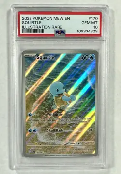 2023 Pokemon Squirtle 170/165 Sv: Scarlet & Violet 151 Holo PSA 10 - Image 1