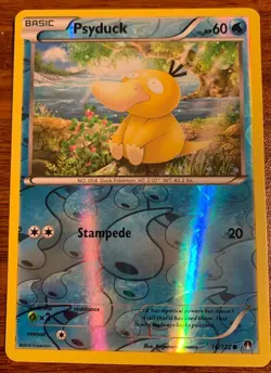 2016 Pokemon XY Breakpoint Reverse Holo Psyduck #16/122 Used Free Shipping - Image 1