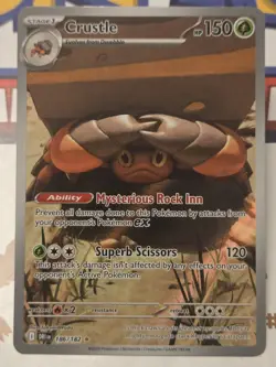 Pokemon TCG Crustle 186/182 Destined Rivals Full Art Holo - Image 1