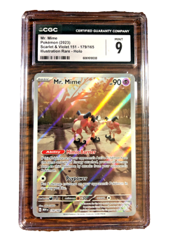Mr. Mime Illustration Rare #179 - CGC MINT 9 - Scarlet & Violet 151 - Pokemon - Image 1