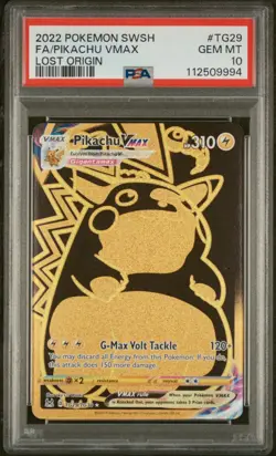 Pokemon Lost Origin Pikachu Vmax Gold Trainer Gallery TG29/TG30 PSA 10 - Image 1