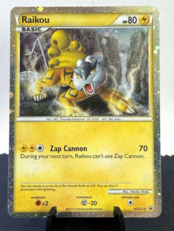 Pokemon TCG: 2010 HGSS Black Star Promos Raikou HGSS19 LP - Image 1