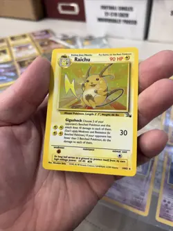 Pokemon - Fossil Holo Rare Raichu 14/62 NM NICE - Image 3