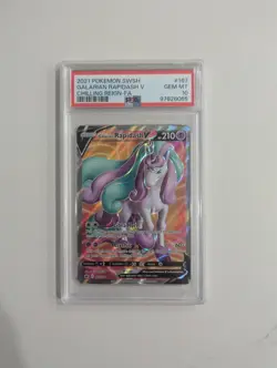 Galarian Rapidash V 167/198 Full Art Chilling Reign 2021 Pokemon PSA 10 - Image 1