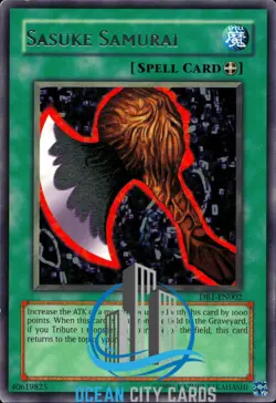 Yugioh Axe Of Despair DB1-EN002 Sasuke Samurai Name Error Misprint LP - Image 3