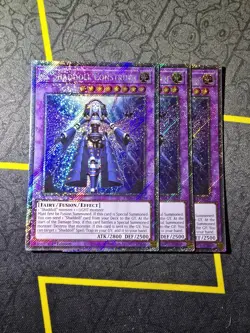 3x El Shaddoll Construct - RA04-EN229 - Platinum Secret Rare - Yugioh Playset - Image 1