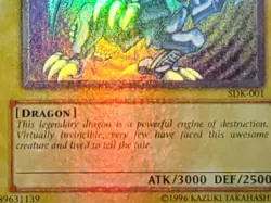 Yugioh Blue-Eyes White Dragon SDK-001 Ultra Rare Holo Bleed Konami 2002 PSA NM - Image 3