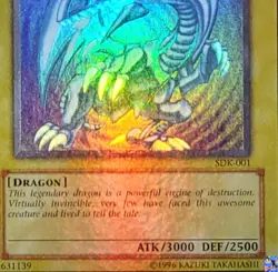 Yugioh Blue-Eyes White Dragon SDK-001 Ultra Rare Holo Bleed Konami 2002 PSA NM - Image 5