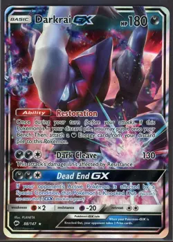 Darkrai GX 88a/147 Pokemon Burning Shadows Ultra Rare Alt Art Card - Image 1