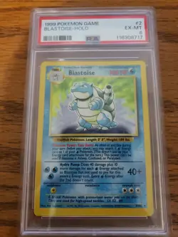 1999 Pokemon TCG Blastoise Holo Rare Card Base Set 2/102 PSA 6 - Image 3