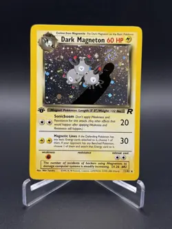 Dark Magneton 11/82 - Pokemon Team Rocket 1st Edition Holo Rare Card - LP - Image 3