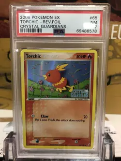 2006 Torchic Reverse Holo PSA 7 NM EX Crystal Guardians Pokemon Card 153 - Image 1