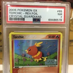 2006 Torchic Reverse Holo PSA 7 NM EX Crystal Guardians Pokemon Card 153 - Image 2