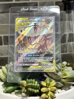 Pokemon TCG Espeon & Deoxys GX SM240 Black Star Promo Holo Card - Image 1