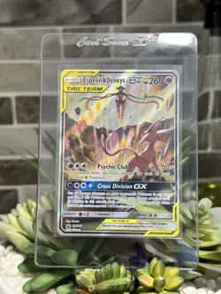 Pokemon TCG Espeon & Deoxys GX SM240 Black Star Promo Holo Card - Image 2
