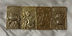 Pokemon 23K Gold-Plated 1999 Burger King Trading Cards, Set of 4 A - Image 1
