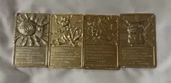 Pokemon 23K Gold-Plated 1999 Burger King Trading Cards, Set of 4 A - Image 2