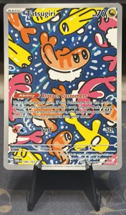 Pokemon TCG Tatsugiri Twilight Masquerade Holo Card 186/167 Illustration Rare - Image 1