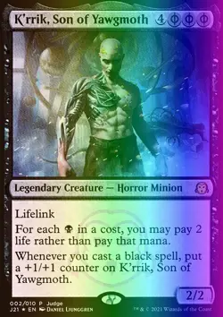 MTG K'rrik, Son of Yawgmoth (2/6) Judge Gift Cards 2021 LP FOIL - Image 1