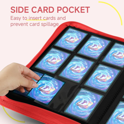 9 Pocket Card Binder,360 Pockets Trading Binder,Double 9-Pocket, Red - Image 5