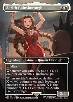 Aerith Gainsborough (Borderless) Final Fantasy MTG RC Promo NM - Image 1