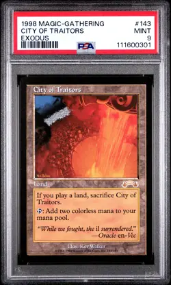 1998 MTG EXODUS #143 CITY OF TRAITORS PSA 9 - Image 1