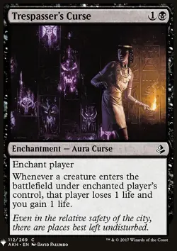 MTG Magic the Gathering Trespasser's Curse (800/1703) Mystery Booster LP - Image 1