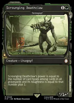 MTG Scrounging Deathclaw - Tarmogoyf - Showcase, NM-Mint, English Universes Beyo - Image 1