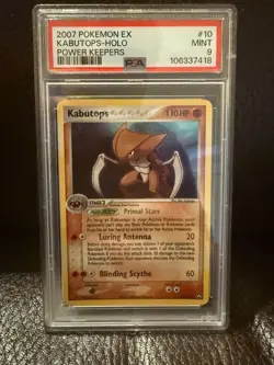 2007 Pokemon EX Power Keepers Kabutops Holo 10/108 PSA 9 MINT - Image 1