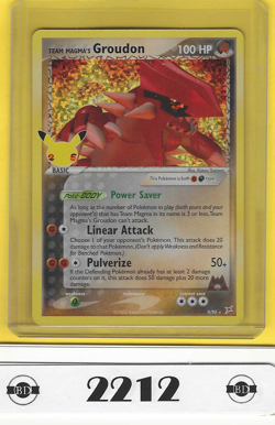 2004 Pokemon TCG Celebrations Team Magma's Groudon 9/95 Holo - Image 1